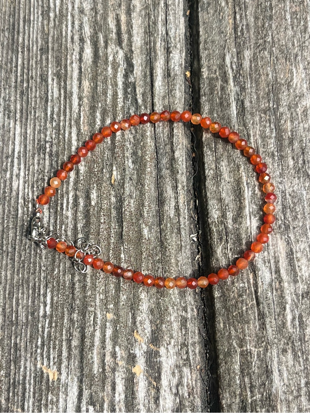 Faceted Bead Bracelet - Carnelian